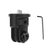 Mini Tripod Mount Alloy Adapter 360 Swivel Disc Reinforced 1/4" Screw For GoPro