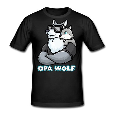 Opa Wolf T-Shirt Vatertag Geschenk Lustig Vatertagsgeschenk
