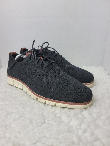 Cole Haan Zerogrand Herren Stitchlite Schuhe Größe 9,5 Budapester Oxford C24948 schwarz