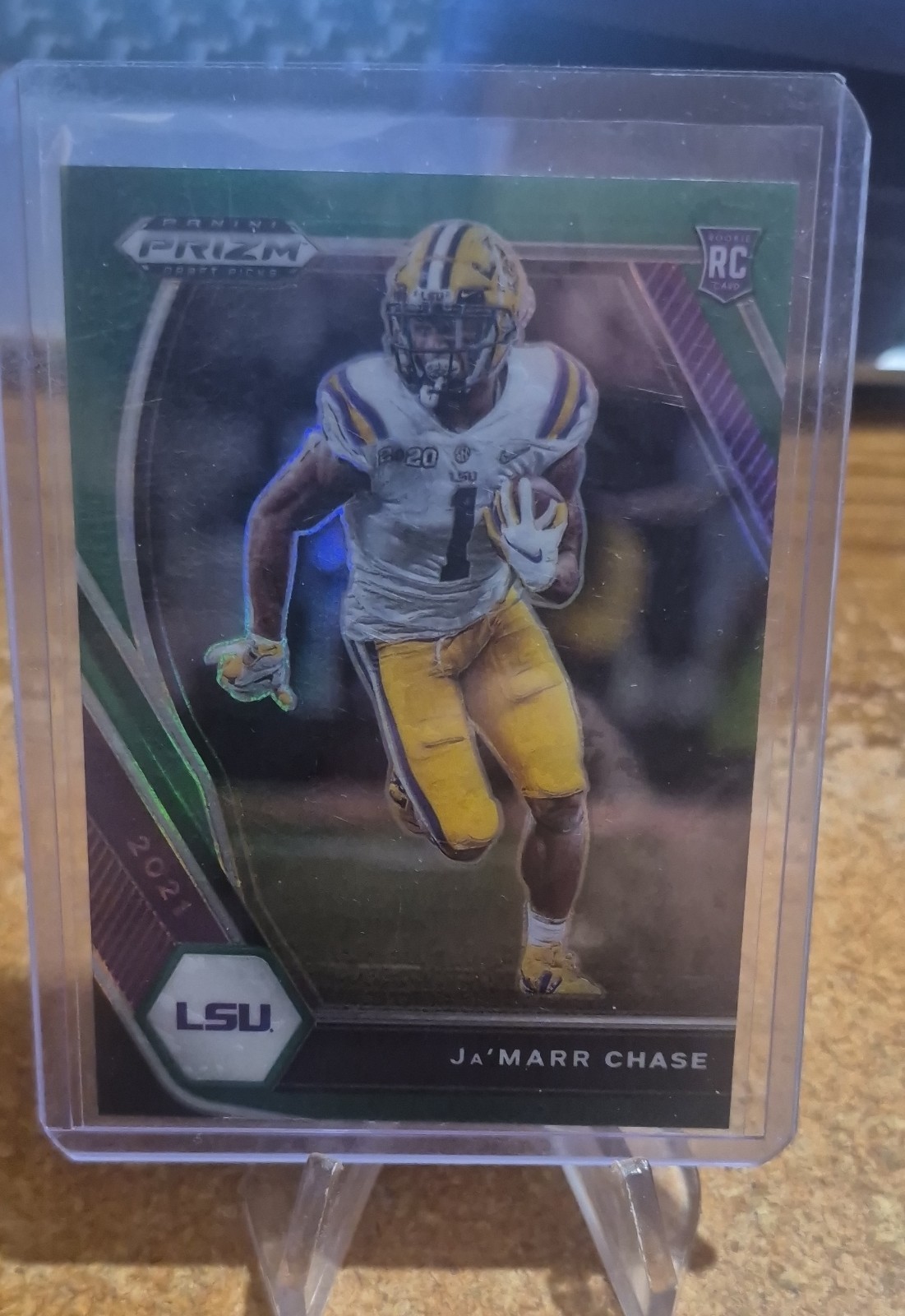2021 Panini Prizm Draft Picks - Ja'Marr Chase #112 Green Prizm (RC)