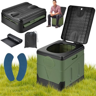 Faltbare Camping Toilette 20L Tragbar Reise WC Klapptoilette Outdoor Stabil