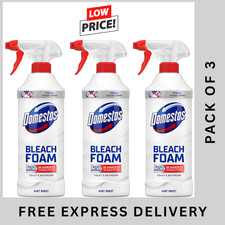 Domestos Bleach Foam Spray Mint Boost 450ml x3 – Toilet & Bathroom Cleaner 11.96 per litre