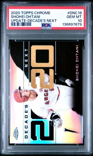 2020 TOPPS CHROME UPDATE MLB #DNC-18 Shohei Ohtani Angels Decade’s Next PSA 10