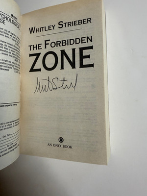 #signed Whitley Strieber: Forbidden Zone, PB