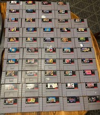 Massive Super Nintendo Lot Atlus Mario Donkey Kong Sunset Riders, Etc. Cartridge