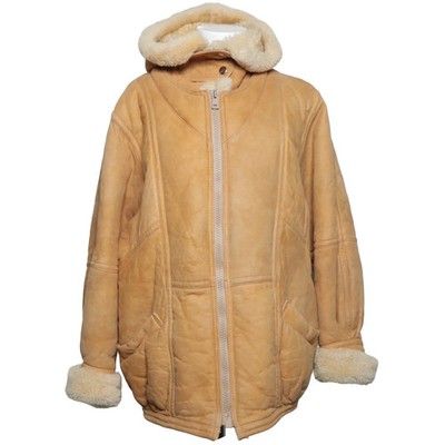 Shearling Jacke, Damen, Größe: 40, Beige, Einfarbig #NRo