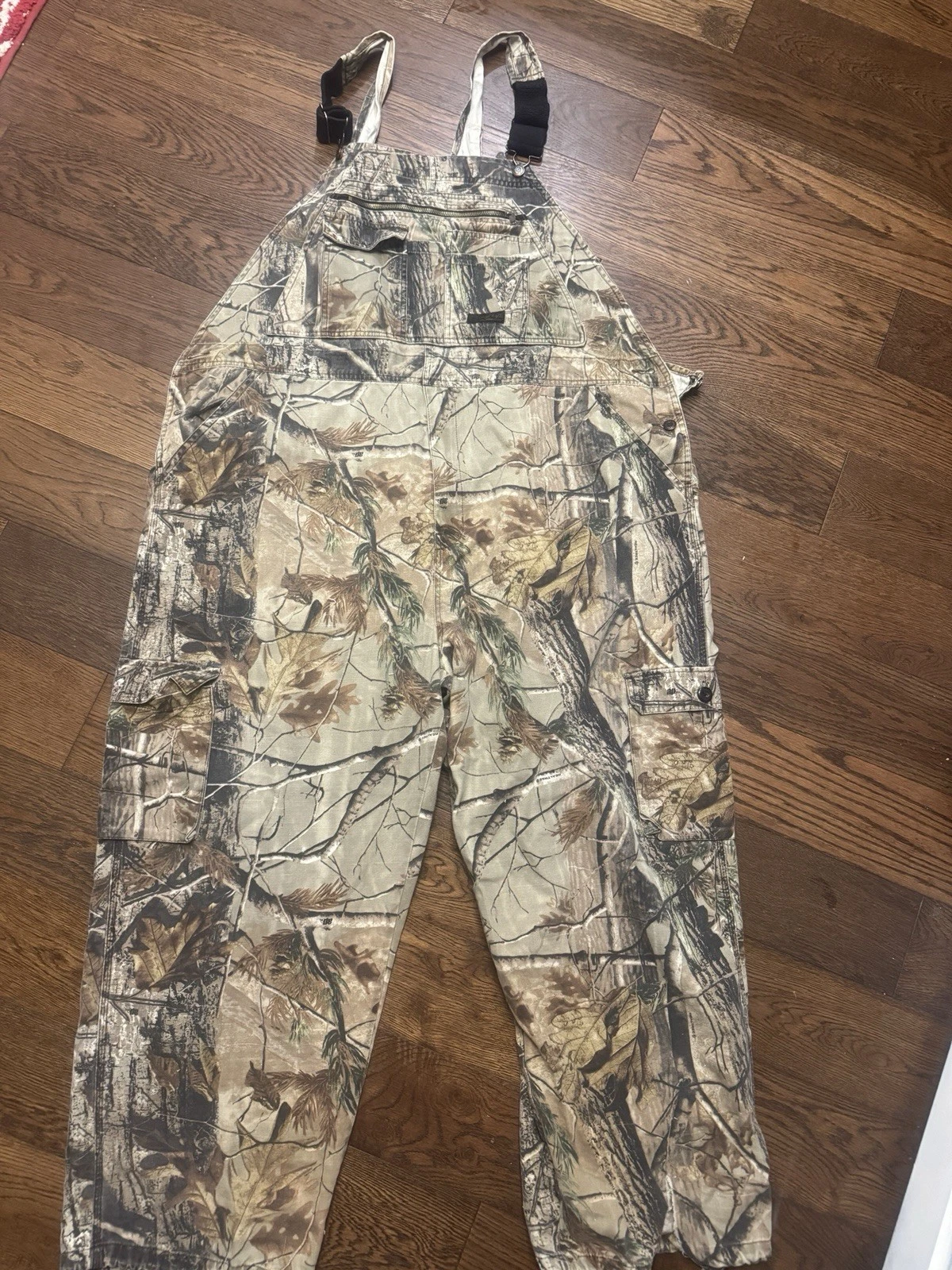 Liberty Mens 50x30 Camo Overalls Woodland Hunt Gear Outdoor Utility Work READ