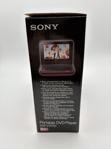 Lettore DVD portatile Sony DVP-FX750 con scatola originale e telecomando NUOVO DI ZECCA! - Foto 4 di 18