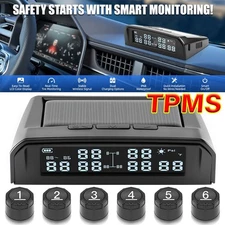 RV Tire Pressure Monitoring System Real Time Solar Trailer TPMS 6 Sensors NEW