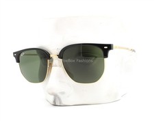 Ray-Ban New Clubmaster Sunglasses RB 4416 601/31 Black on Gold 51mm with Case