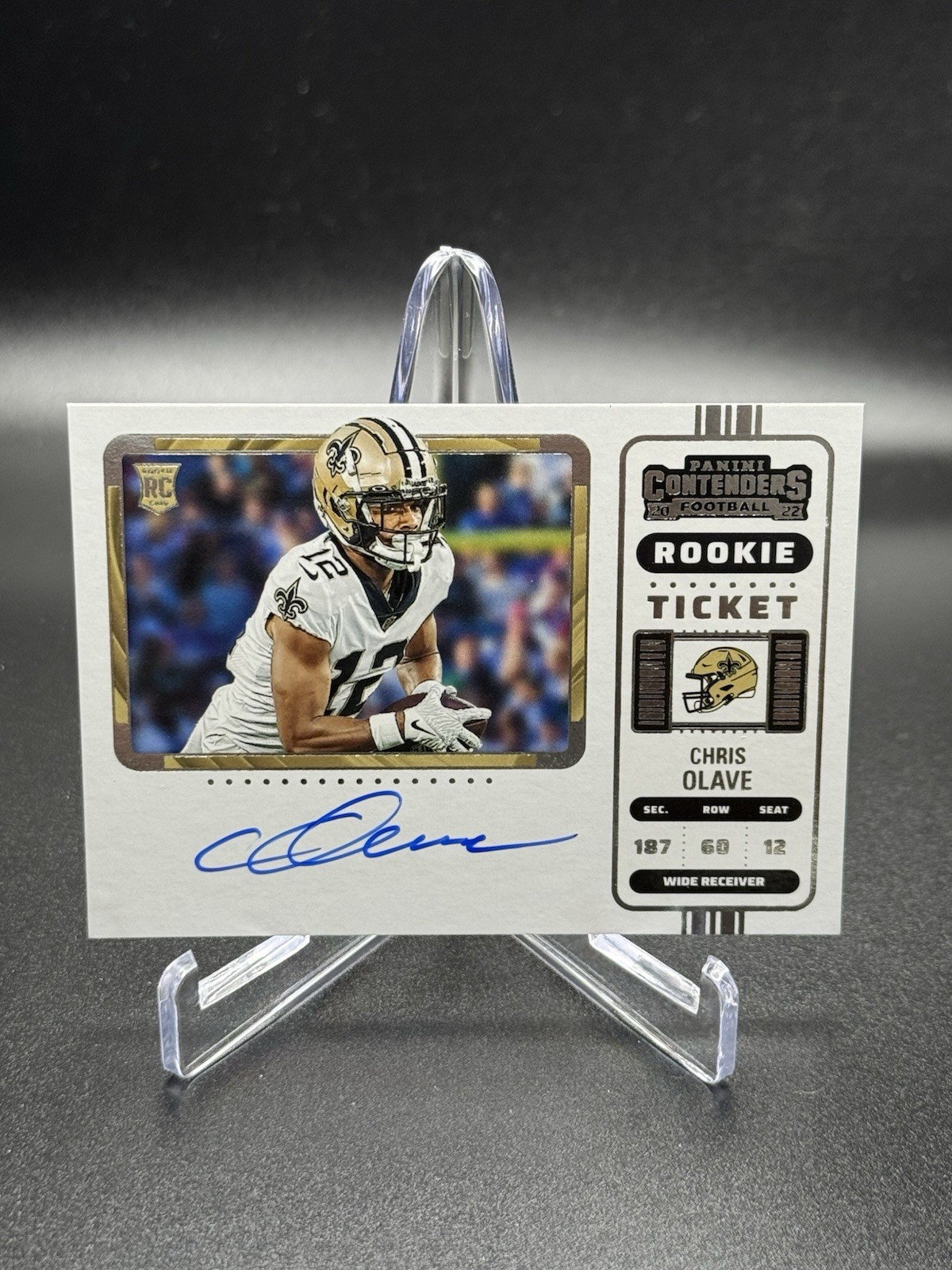 2022 Panini Contenders CHRIS OLAVE Rookie Ticket On Card Auto #109 RC