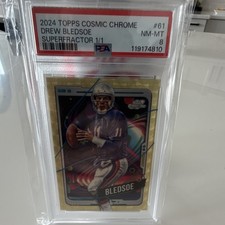 Topps Cosmic Chrome Superfractor Drew Bledsoe #61 1/1 PSA 8 Patriots 2024