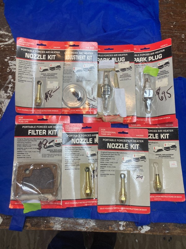 8 PC LOT Desa Reddy Kero Heater HA3008 Fuel Nozzle FILTER SPARK PLUG ADJUSTERS