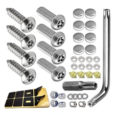 License Plate Screws Kit Auto Security License Tag Holder Screws Bolts Parts M6