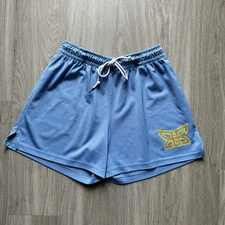 Ryoko Rain Mens Shorts Large Blue  Mesh 5" Basketball Made in USA EUC