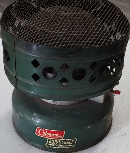 Coleman Catalytic Gas Camping Heater Green Adjustable Portable 3000-5000 BTU