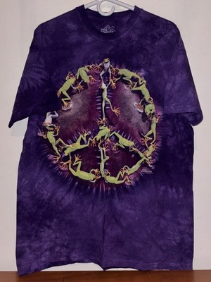 The Mountain T-shirt Rainforest Peace Sign Frogs Adult Size L