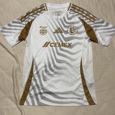 Adidas Tigres UANL Third Jersey White Gold 195 Men's Size M Slim IV6100