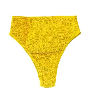 L*Space Barlette Bottom Bitsy Marigold  Smocked High Waist Bikini Bottom XS