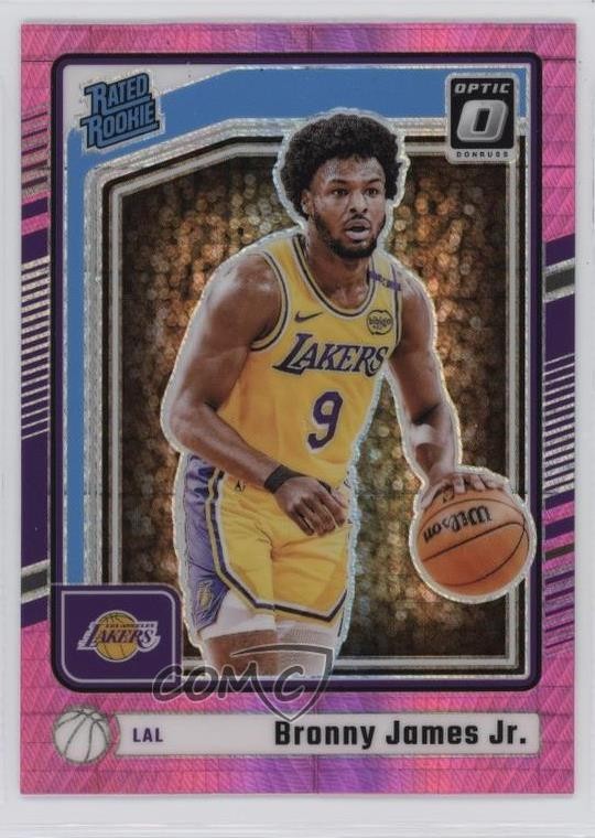 2024 Panini Donruss Optic Rated Pink Hyper Prizm Bronny James Jr #282 Rookie RC