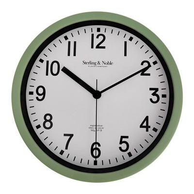 Mainstays Basic Indoor 8.78'' Sage Analog Round Modern Wall Clock