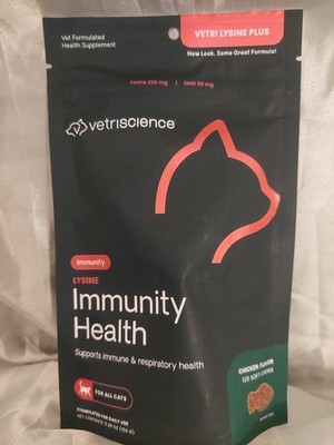 VetriScience - Vetri Lysine Plus, Immune Support Supplement for Cats (120 Chews)