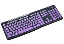 LEZE Keyboard Cover for Logitech MK295 MK370 MK270 K270 Gradual Purple