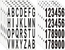 10 Sheet 3 Inch Mailbox Numbers and Letters Cut Classic Style Self-Adhesive Viny