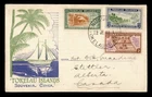 DR WHO 1948 TOKELAU ISLANDS FDC COMBO TO CANADA R57198