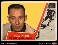 1963 Topps #25 Pierre Pilote Blackhawks HOF 2 - GOOD