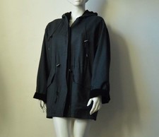 Charter Club 100% Wool Women's Hooded Duffel Coat Charcoal Used Usa Size M