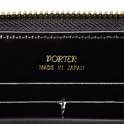 ASK availability First) PORTER / GLASS LEATHER WALLET LONG WALLET