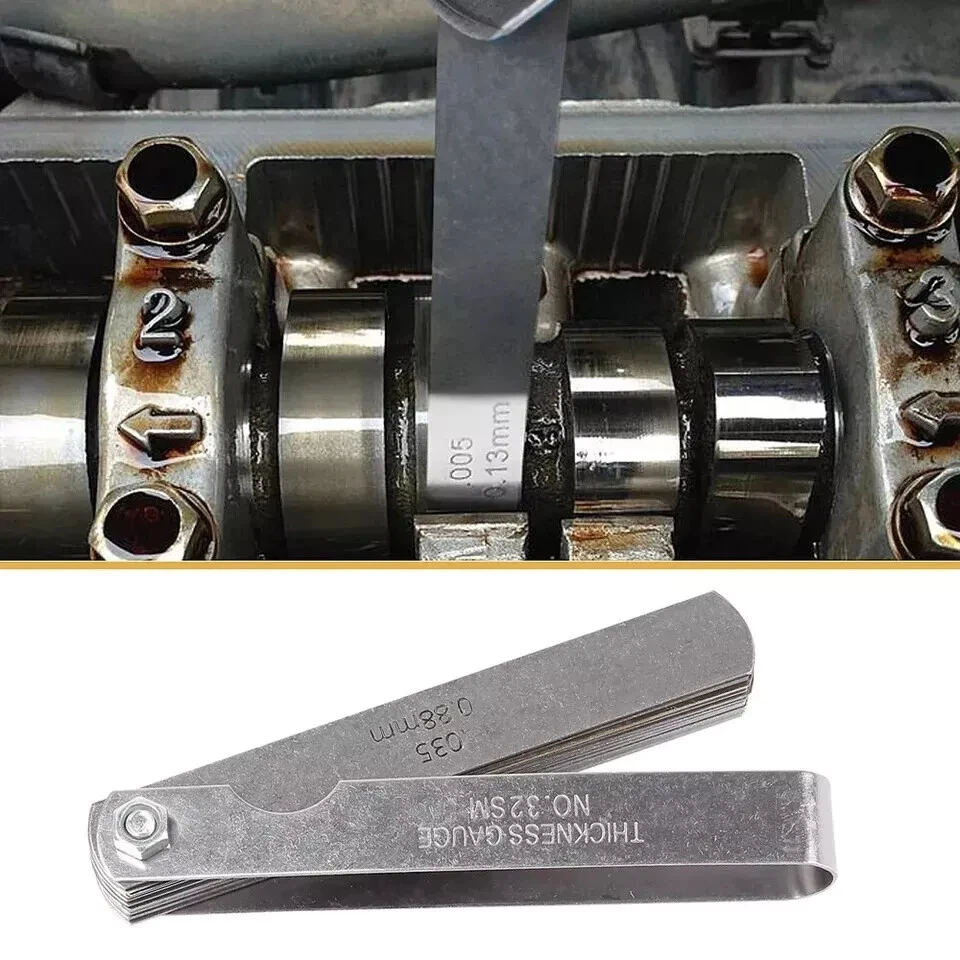 Medidor de llenado de 32 cuchillas bujía hueco métrico imperial herramienta de medición latón Foto 4 de 4