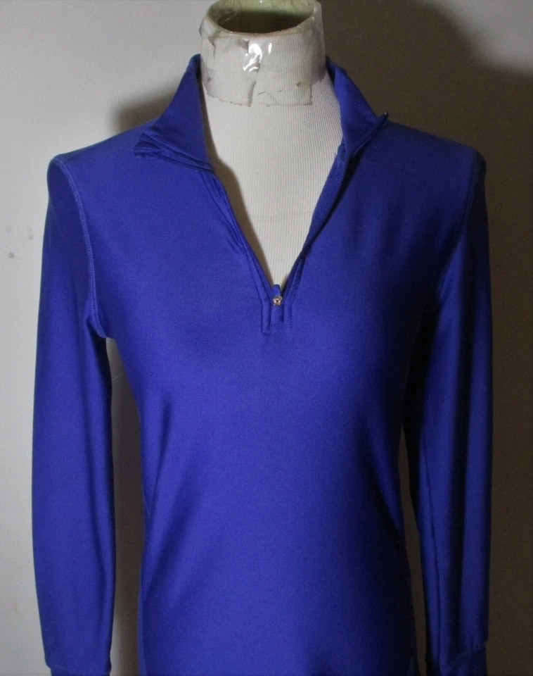Jersey para mujer LAYER 8 azul compresión 1/2 cremallera "Qwick-Dry" talla L Foto 2 de 4