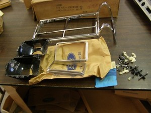 NOS-OEM-Ford-1977-1978-1979-Lincoln-Versailles-Headlight-Door-Bezel-Chrome-Trim