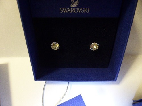 SWAROVSKI CRYSTAL EARRINGS PIERCED NEW IN BOXES WITH CERTIFICATE - Picture 5 of 6