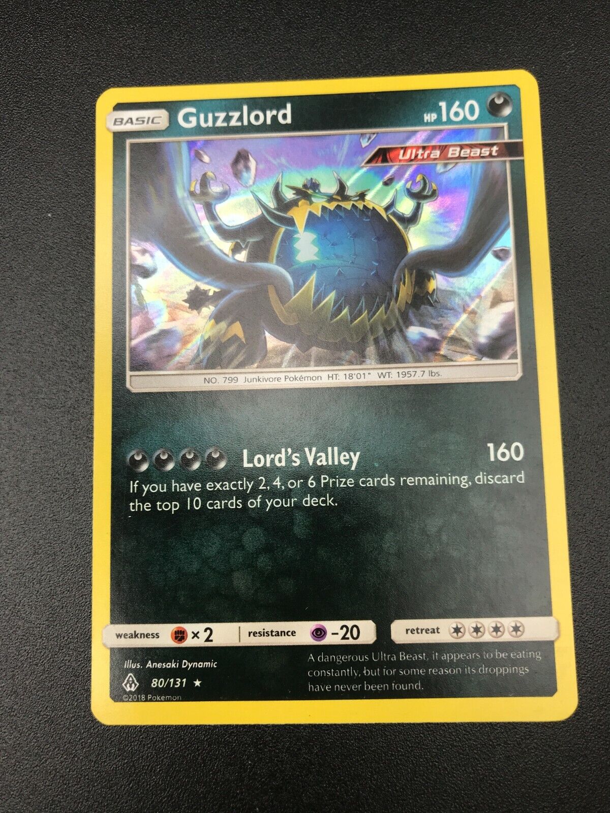 Guzzlord Ultra Beast 80/131 HOLO Rare Pokemon SM Forbidden Light