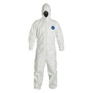 Dupont DUPTY127S-XL Elastic-Cuff Hooded Coveralls White Size XL