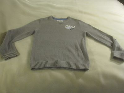 Aeropostale Sweater Gray Young Mens Medium AERO, NYC Phys. Ed ~ 2445