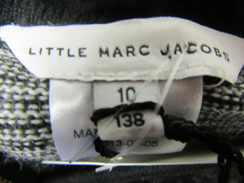 LITTLE MARC JACOBS Vestido Rayas Negro y Gris Niñas Talla 10Y Foto 3 de 3
