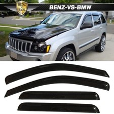 Fits 05-10 Jeep Grand Cherokee Slim Style Window Visor Vent Rain Guard Acrylic