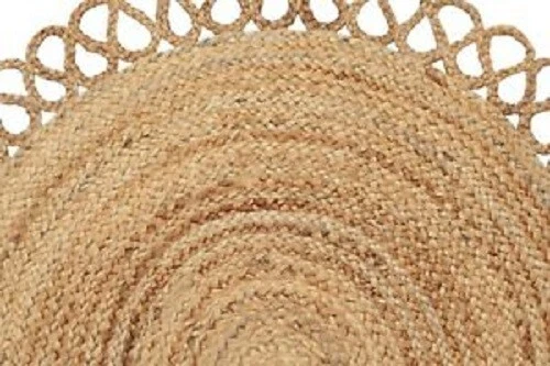 Tapis demi-lune 100 % jute tressé naturel tapis réversible tapis de porte tap... - Photo 3/4
