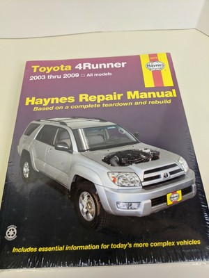 Repair Manual Haynes 92079 For Toyota 4runner 2003 2009 Ebay