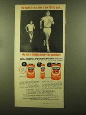 1956 Eveready Photoflash Batteries Ad - Run a Miler