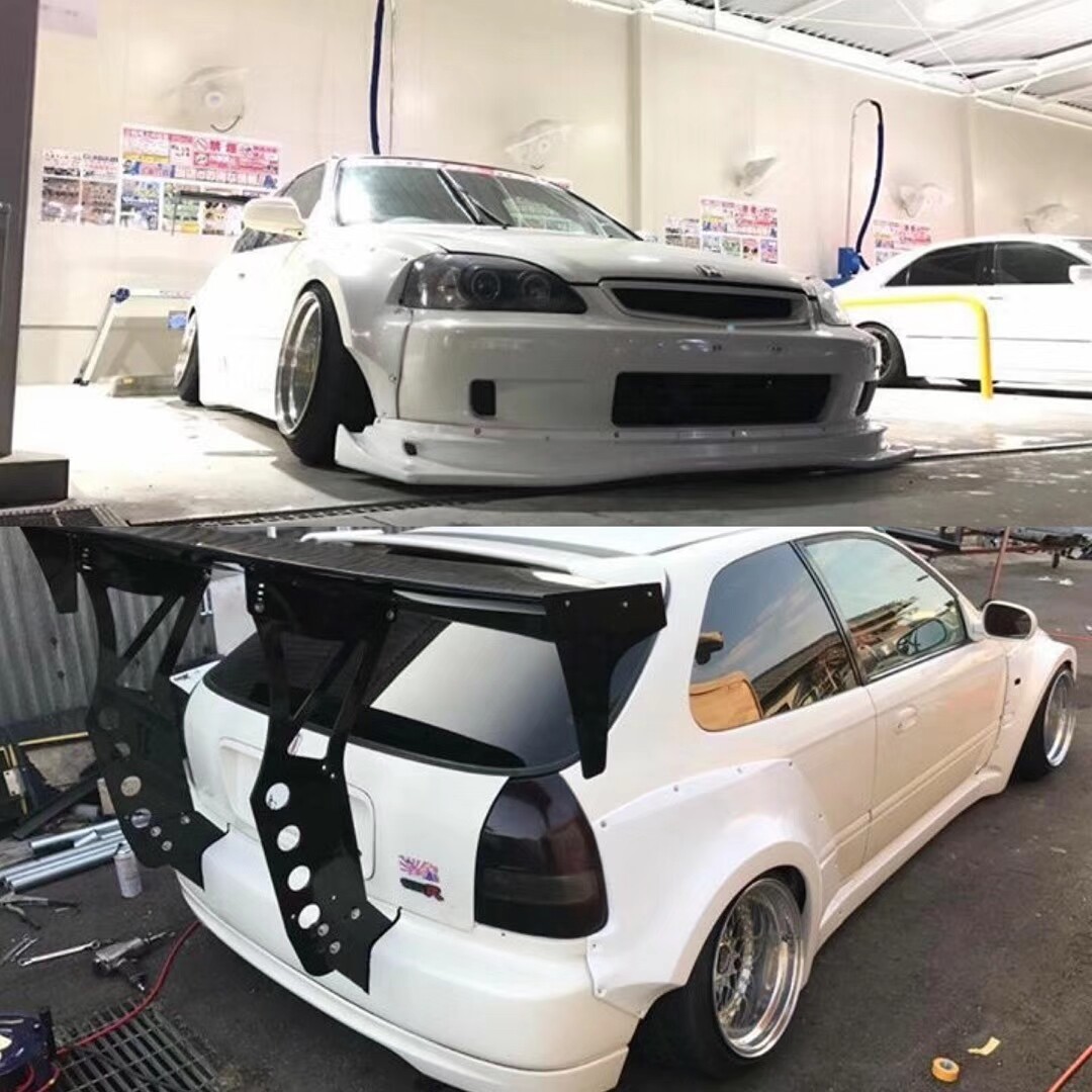 MM Style FRP Unpainted Front & Rear Fender Flares Kits For Honda