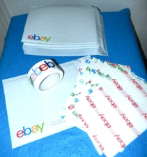SHIP with STYLE!  Ebay Shipping 9.5 x 11 Bubble Mailers 10 pak/Tape/Tissue-21 pc