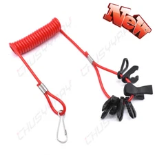 Boat Outboard Engine Motor Lanyard Kill Stop Switch 2Key Safety Tether for Honda