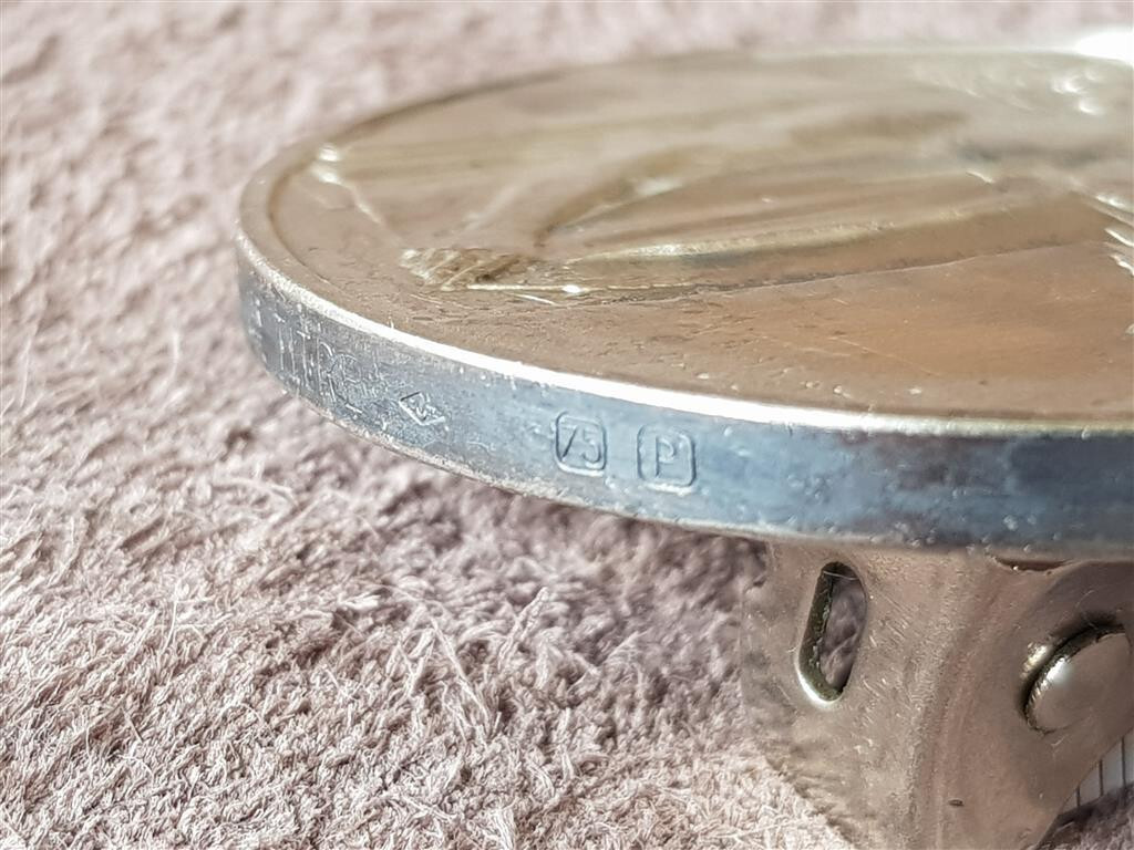 RARE French silver Medal coin The Death of Marat 1793 David plaque