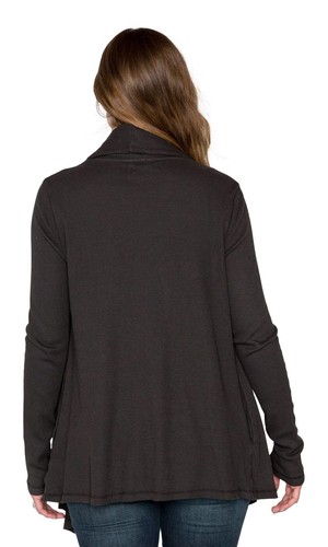 VELVET By Graham & Spencer Havana Baby Thermal Drape Cardigan Ash S $169 B7 - Picture 2 of 4