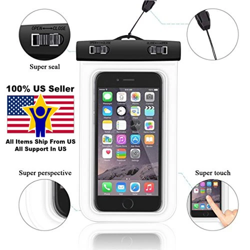 Universal Waterproof Case 2 Pack Dry Bag/Pouch Clear Sensitive PVC Touch Screen - Image 3 of 4